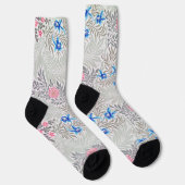 Rose und Rittersporn, William Morris Socken (Rechts)