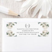 Rose und Romantik Mit Monogramm Rücksendeadresse (Insitu)