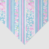 Rose und rosa blaue Streifen - Papiertücher Seidenpapier (Detail)