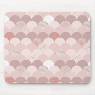 Rose- und rosa Fliesen Mousepad