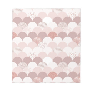 Rose- und rosa Fliesen Notizblock