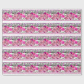 Rose und rosa Imitate Glitzer Wrapping Paper Geschenkpapier (Flach)