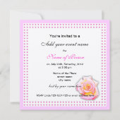 Rose und rosa Punkte Party Einladung (Vorderseite)