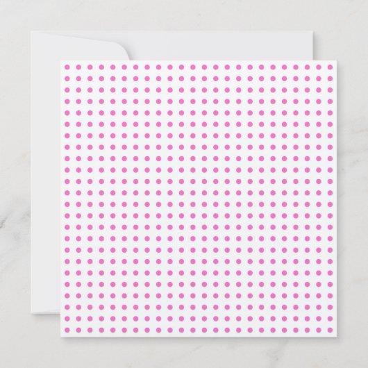 Rose und rosa Punkte Party Einladung (Rückseite)