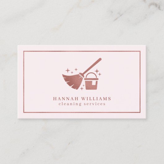 Rose- und Rosatinenreinigung Visitenkarte (Vorderseite)