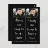 Rose- und Rose-Bud-Lesezeichen Postkarte (Vorne/Hinten)