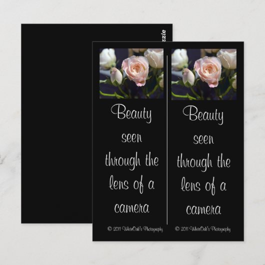Rose- und Rose-Bud-Lesezeichen Postkarte (Vorne/Hinten)