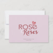 Rosé und Rose Valentine's Danke (Vorderseite)