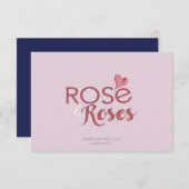 Rosé und Rose Valentine's Danke (Vorne/Hinten)