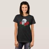 Rose und Schädel T-Shirt (Vorne ganz)