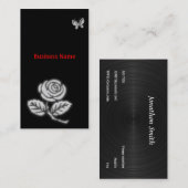 Rose und Schmetterling Visitenkarte (Vorne/Hinten)
