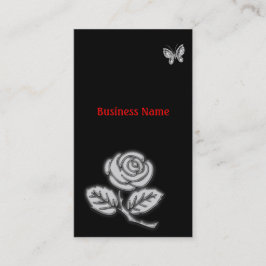 Rose und Schmetterling Visitenkarte