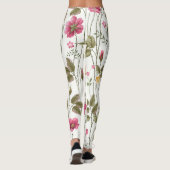 Rose und Schmetterlinge: blühend nahtlos Leggings (Rückseite)