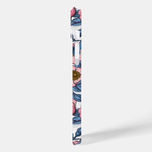 Rose und Schmetterlinge Case-Mate iPhone Hülle (Rückseite / Links)