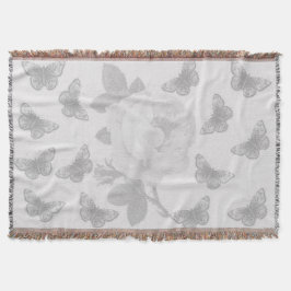 Rose und Schmetterlinge Decke