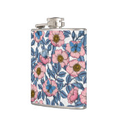 Rose und Schmetterlinge Flachmann (Links)