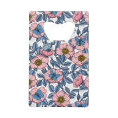 Rose und Schmetterlinge Geldbeutel Flaschenöffner (Vorderseite)