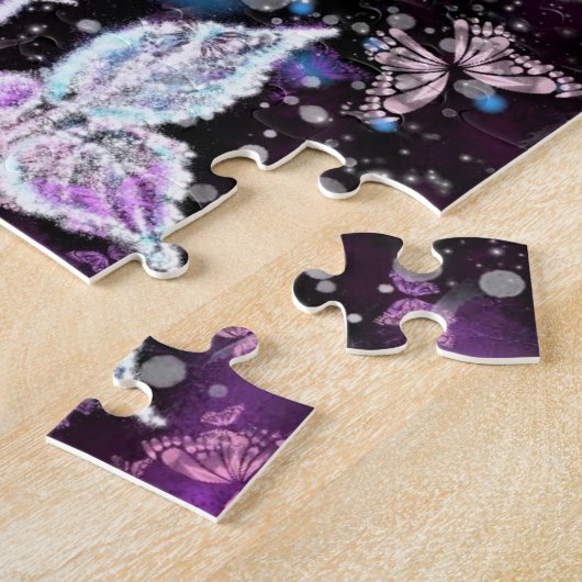 Rose und Schmetterlinge im Winter - schön Puzzle (Seite)