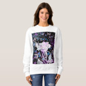Rose und Schmetterlinge im Winter - schön - Sweatshirt (Vorne ganz)