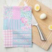 Rose und Schmetterlinge Imitat Patchwork Küchentuc Küchentuch (Viertel Falte)