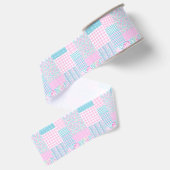 Rose und Schmetterlinge Imitate Patchwork Multifun Ripsband (Rückseite)