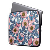 Rose und Schmetterlinge Laptopschutzhülle (Vorderseite Links)