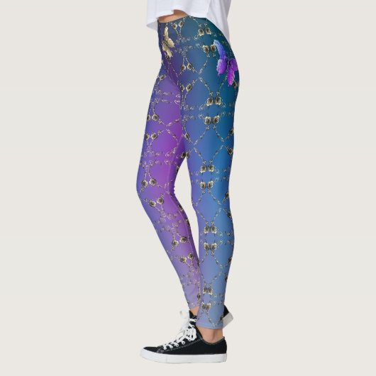 Rose und Schmetterlinge Leggings (Links)