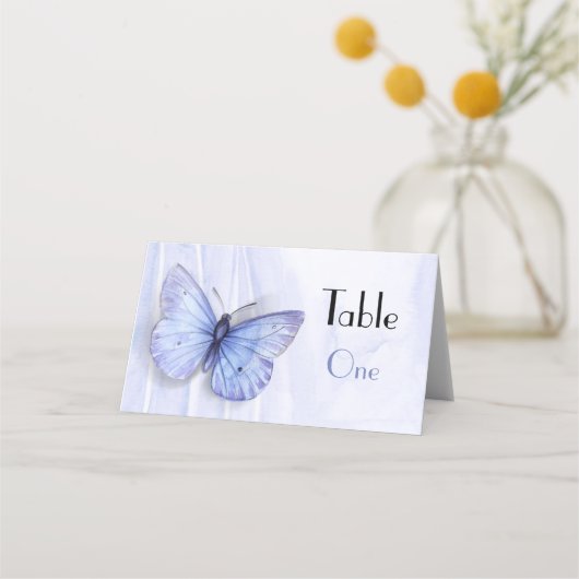 Rose und Schmetterlinge Platzkarte (Vorderseite)