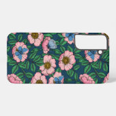 Rose und Schmetterlinge Samsung Galaxy Hülle (Rückseite (Horizontal))