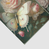 Rose und Schmetterlinge Seidenpapier (Ausschnitt)