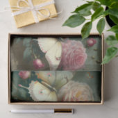 Rose und Schmetterlinge Seidenpapier (Geschenk)