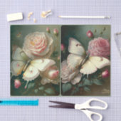 Rose und Schmetterlinge Seidenpapier (Handwerk)
