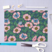 Rose und Schmetterlinge Seidenpapier (Handwerk)