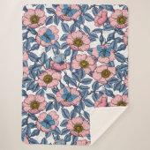 Rose und Schmetterlinge Sherpadecke (Vorderseite)