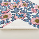 Rose und Schmetterlinge Sherpadecke (3/4)