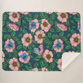 Rose und Schmetterlinge Sherpadecke (Vorderseite (Horizontal))