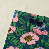 Rose und Schmetterlinge Strandtuch (Beispiel)
