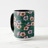 Rose und Schmetterlinge Tasse (Vorderseite Links)