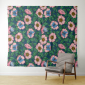 Rose und Schmetterlinge Wandteppich (Beispiel (Horizontal))