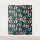 Rose und Schmetterlinge Wandteppich (Vorderseite)