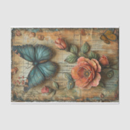 Rose- und Schmetterlingsmedien Seidenpapier