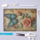 Rose- und Schmetterlingsmedien Seidenpapier (Handwerk)