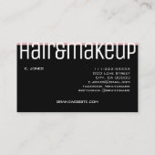 Rose und Schwarz Pastellrosa Textur Modernes Dreie Visitenkarte (Rückseite)