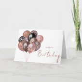 Rose und Schwarze Safari-Ballone Glückwunsch zum G Karte (Vorderseite)