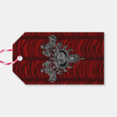 Rose und Seidengotik Hochzeit Vielen Dank Geschenkanhänger (Rückseite Horizontal)