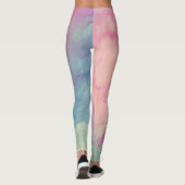 Rose und SerenityWatercolor Leggings (Rückseite)