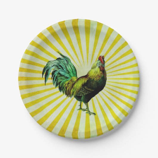 Rose- und Shine-Papierplatte Pappteller (Vorderseite)