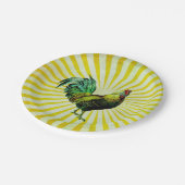 Rose- und Shine-Papierplatte Pappteller (Schrägansicht)