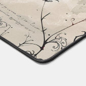 Rose und Skript. Bearbeitbarer Name Schreibtischunterlage (Ecke)