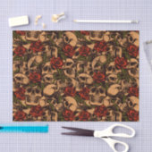 Rose und Skull-Muster Seidenpapier (Handwerk)
